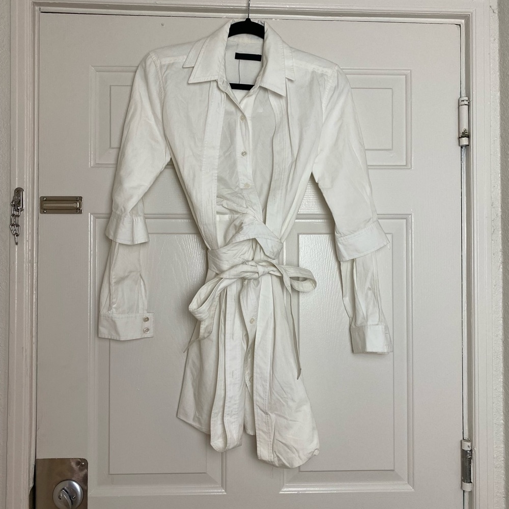 Alexander Wang Double Cuff Deconstructed Shirt Dr… - image 1